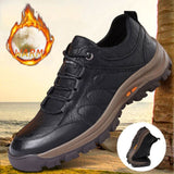 LOURDASPREC-Graduation Gift - Winter Shoes for Men Leather Warm Thick Sole Shoes Safety Wear-Resistant Outdoor Sports Mens Casual Shoes Zapatillas Hombre