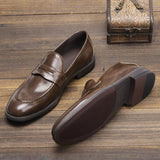 LOURDASPREC-Graduation Gift - British Style Man loafers Comfortable Fashion Casual Shoes summer Men Leather Shoes