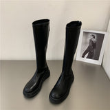 Halloween Lourdasprec 2022 Autumn Winter Women Boots High Quality Soft Leather Ladies Knight Long Boots Casual Thigh Knee-High Boots Women's Designer