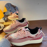 Lourdasprec  Korean Platform Sneakers Fashion Patchwork Streetwear Daily Wear Woman Vulcanize Shoes Casual All-Match New Ladies Footwear