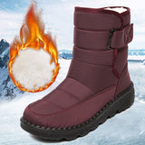 Cyber Monday Sales Non Slip Waterproof Snow Boots For Women 2022 Thick Plush Winter Ankle Boots Woman Platform Keep Warm Cotton Padded Shoes