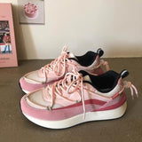 Lourdasprec  Korean Platform Sneakers Fashion Patchwork Streetwear Daily Wear Woman Vulcanize Shoes Casual All-Match New Ladies Footwear