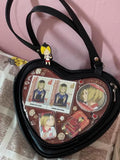 Lourdasprec-Harajuku Japanese Ita Bag Kawaii Aesthetic Heart Shaped Showcase Shoulder Bag