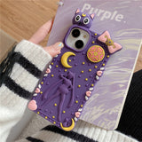 Lourdasprec-Harajuku Kawaii Sailor Moon Inspired Purple iPhone Case