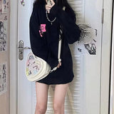 Lourdasprec-Harajuku Japanese Ita Bag Kawaii Aesthetic Heart Shaped Showcase Shoulder Bag