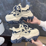 Lourdaprec 2022 New Arrivals Women Chunky Sneakers Female Height Increasing Casual Platform Shoes Thick Sole Ladies Sport Shoes Women