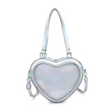 Lourdasprec-Harajuku Japanese Ita Bag Kawaii Aesthetic Heart Shaped Showcase Shoulder Bag