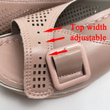 Lourdasprec Buckle Wedges Slippers Women Summer Hollow Out Thick Bottom Beach Shoes Ladies Plus Size 43 Light Chunky Heels Flip Flops