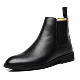 LOURDASPREC-Graduation Gift - Spring Winter Elegant Chelsea Boots Genuine Leather Men Shoes Slip-on Dress Formal Boots Mens Boots Shoes for Men Chelsea Boots