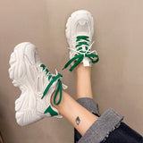 Halloween Lourdasprec Women Platform Sneakers Spring Sports Casual Vulcanized Shoes Ladies Fashion Chunky Sneakers Breathable Shoes
