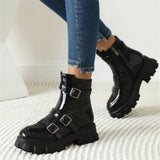 Halloween Lourdasprec 2022 With Heels Luxury Waterproof Platform Botines Mujer Plus Size Stone Grain Classic Black Comfortable Casual Shoe Women Boots