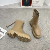Halloween Lourdasprec 2022 Platform Women Long Boots PU Leather Ladies Zipper Knight Thick Sole Flats Shoes Fashion Winter High Heel Knee-High Boots