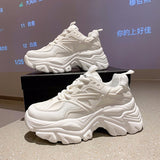 Lourdasprec Brand Design Trendy White Women Dad Shoes Summer Chunky Sneakers Platform Casual Shoes Fashion Women's Sneakers Classic Trainers