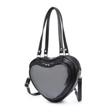 Lourdasprec-Harajuku Japanese Ita Bag Kawaii Aesthetic Heart Shaped Showcase Shoulder Bag