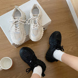 Thanksgiving Gift Women Chunky Sneakers Running Shoes Fashion New Female Black White Platform Thick Sole Casual Woman Vulcanize Shoes