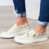 Lourdasprec-Zipper-Decorate Flat Slip-on Sneakers