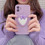 Lourdasprec-Harajuku Kawaii Fashion Gyaru Heart Mirror iPhone Case