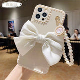 Lourdasprec-Harajuku Kawaii Fashion Gyaru Bow Pearl iPhone Case